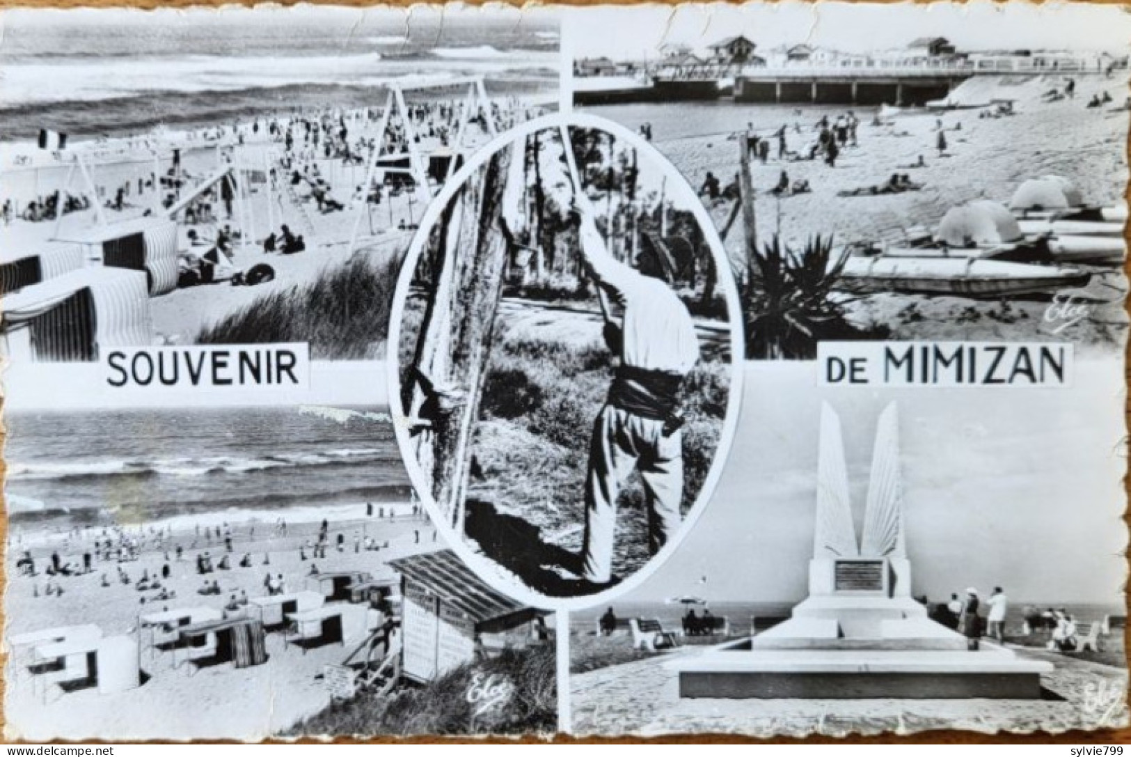 Souvenir De Mimizan - Jeux à La Plage, Plage Du Courant, Le Résinier, Grande Plage, Monument Les Ailes - Mimizan
