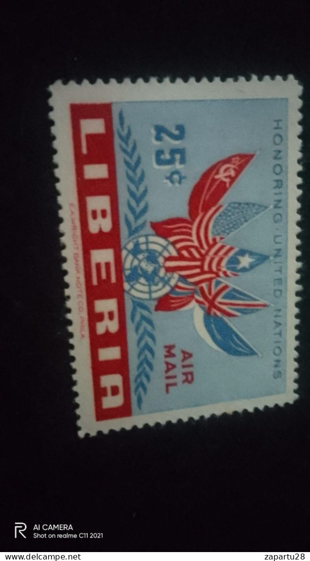 LİBERİA-1984         25   CENT        AİR MAİL      UNUSED - Liberia