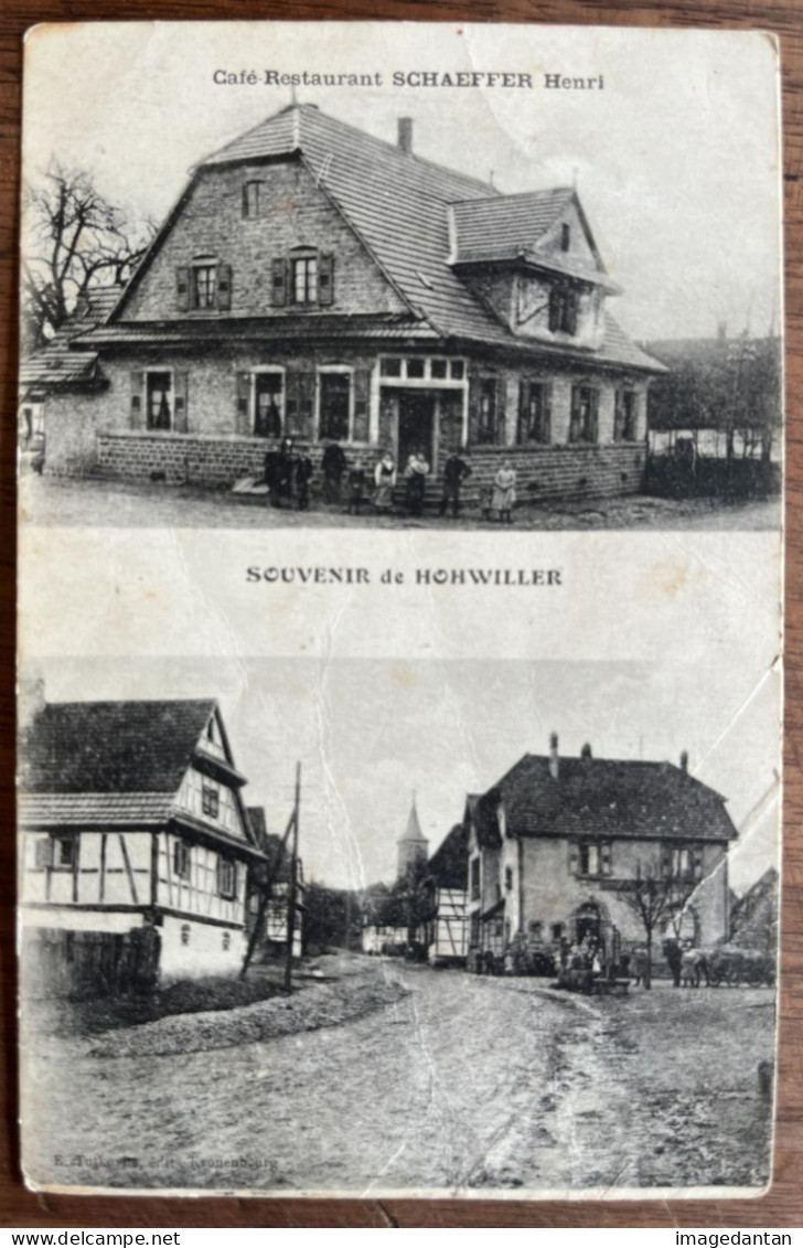 Souvenir De Hohwiller - Café - Restaurant Schaeffer Henri - 1925 - Other & Unclassified