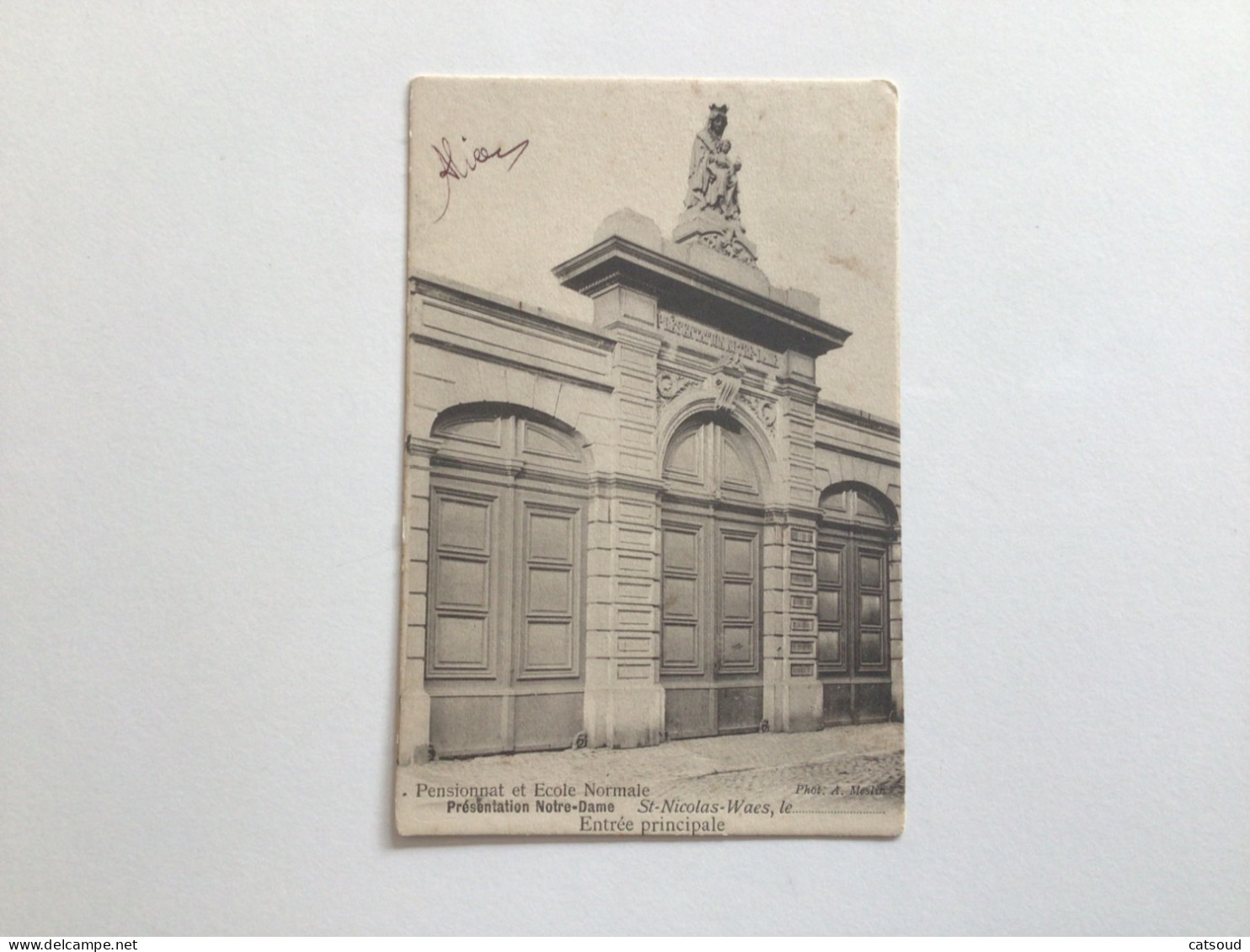 Carte Postale Ancienne (1906) St. Nicolas Pensionnat Et École Normale Présentation Notre-Dame - Sint-Niklaas