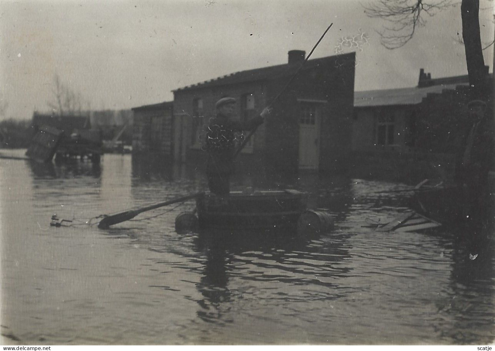 Grembergen.   -   Dendermonde    -   FOTO - Origineel!  (12 X 8,50) Cm   -   Overstroming  1929 - Dendermonde