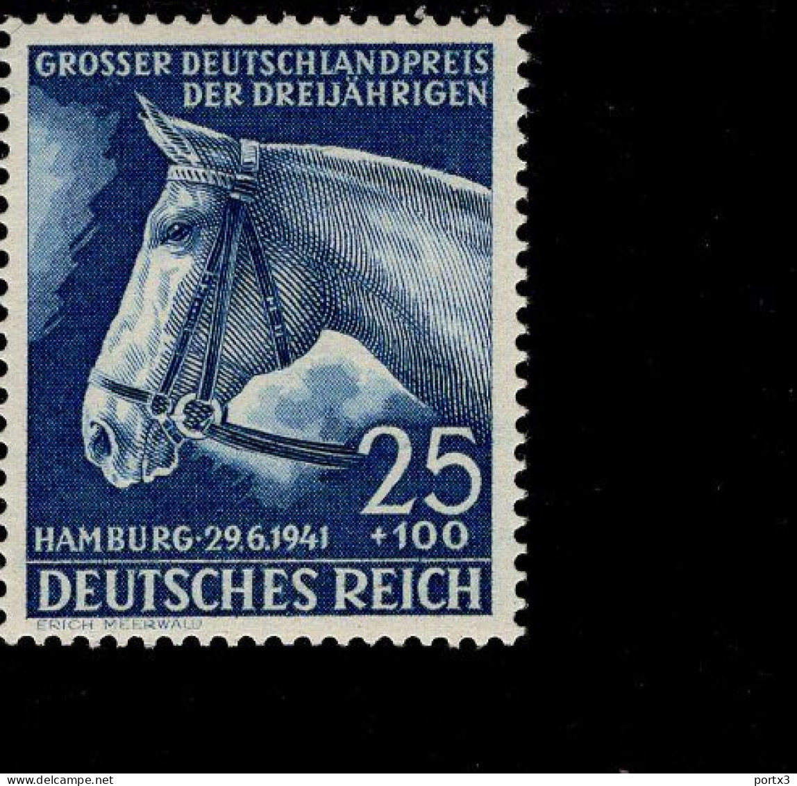 Deutsches Reich 779 Deutsches Derby MLH Falz * - Unused Stamps