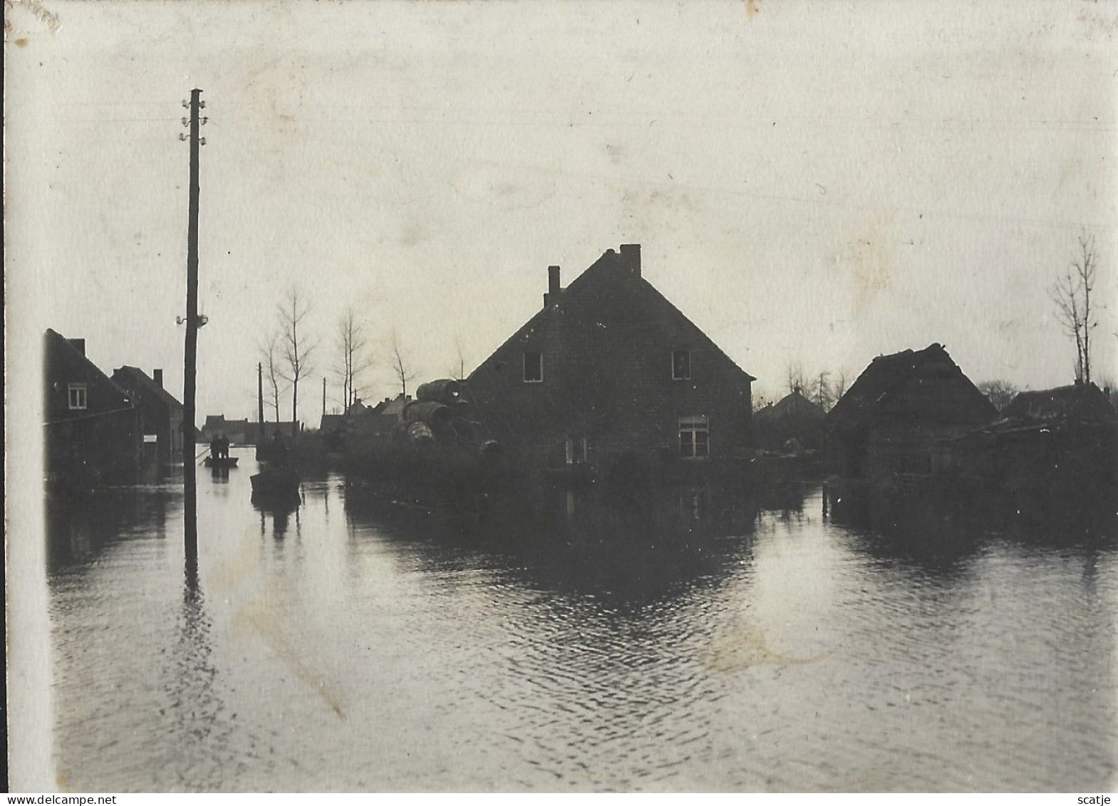 Grembergen.   -   Dendermonde    -   FOTO - Origineel!  (12 X 8,50) Cm   -   Overstroming  1929 - Dendermonde