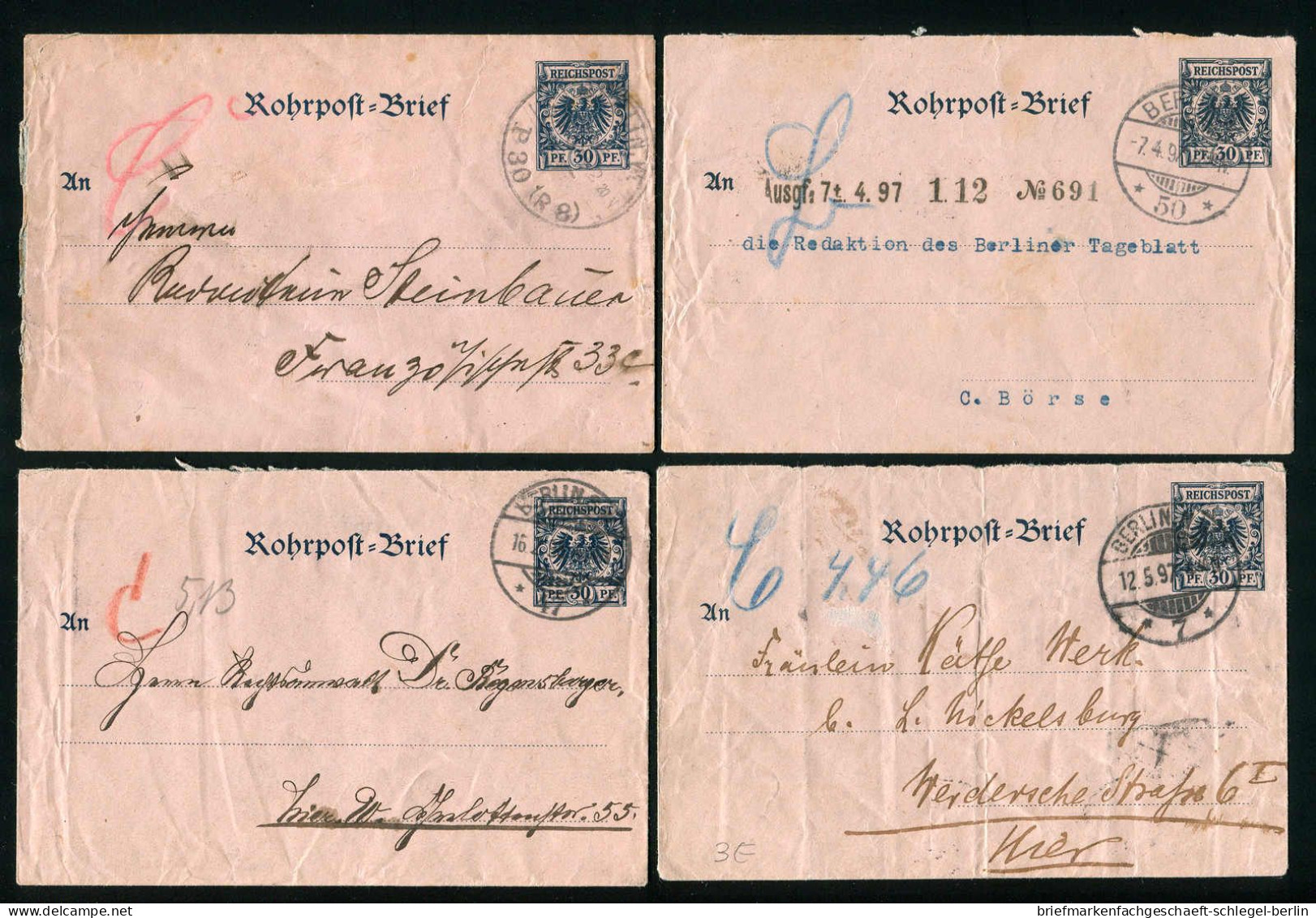 Berlin, 1897, RU 3, Brief - Other & Unclassified