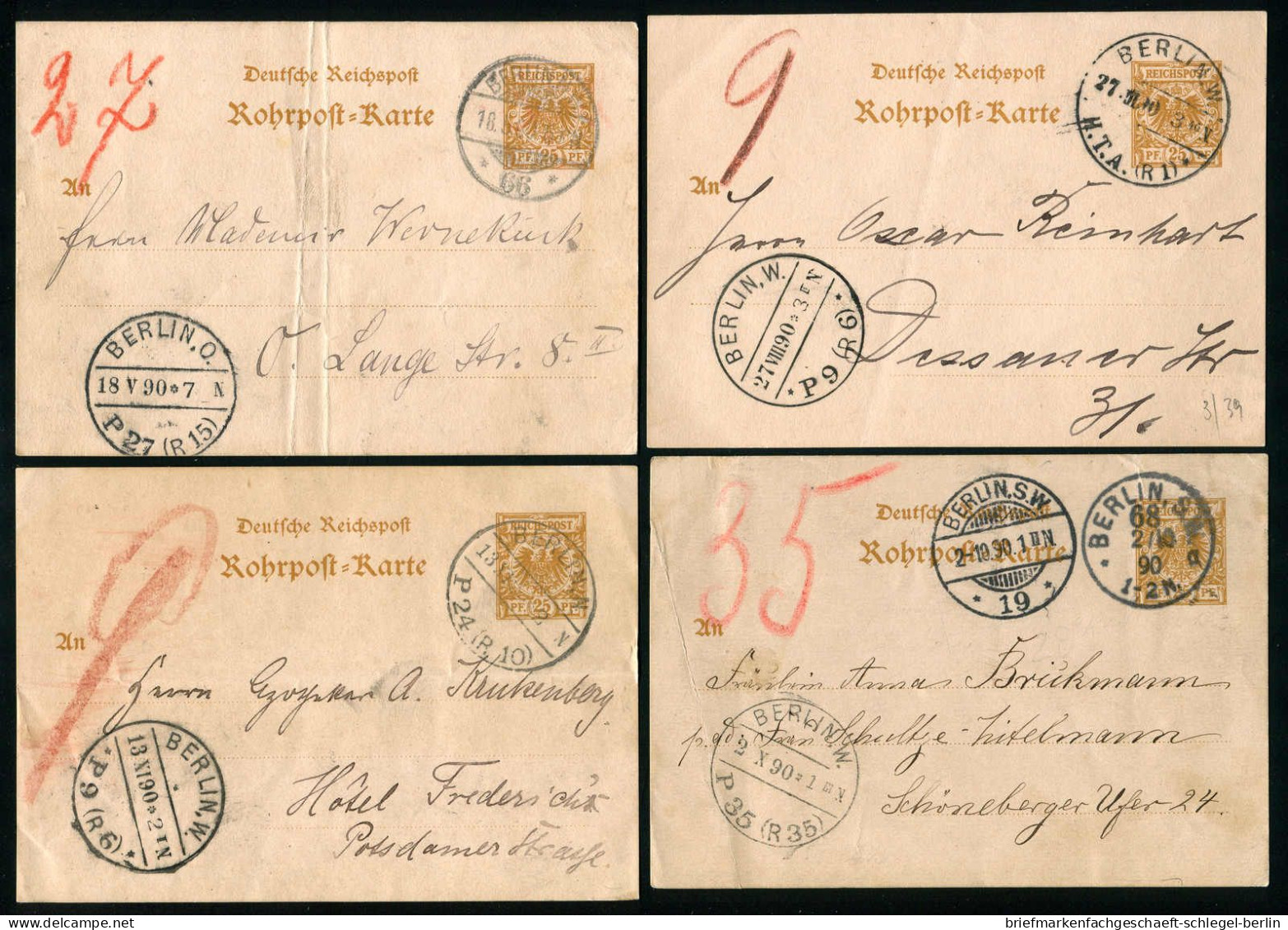 Berlin, 1890, RP 8, Brief - Other & Unclassified