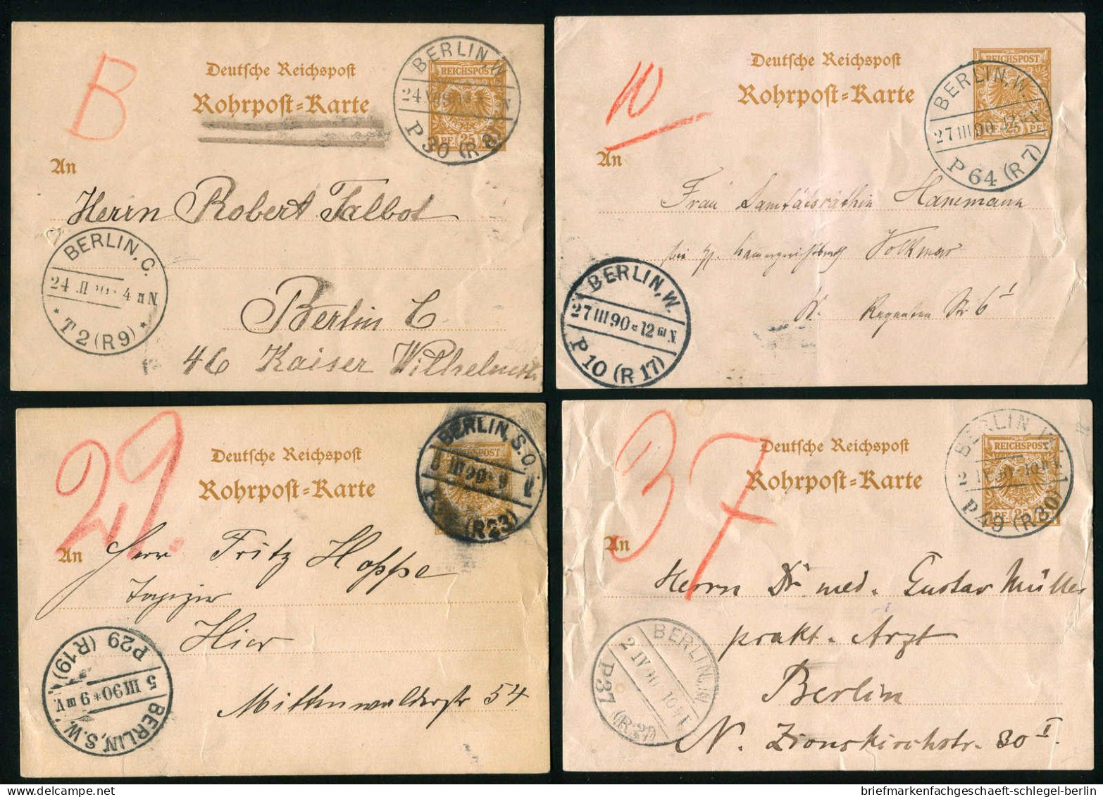 Berlin, 1890, RP 8, Brief - Other & Unclassified