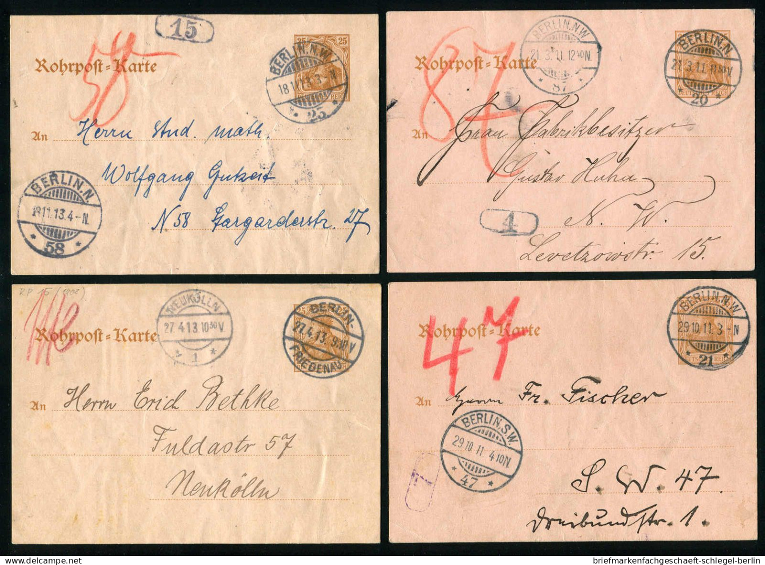 Berlin, 1911, RP 15, Brief - Autres & Non Classés