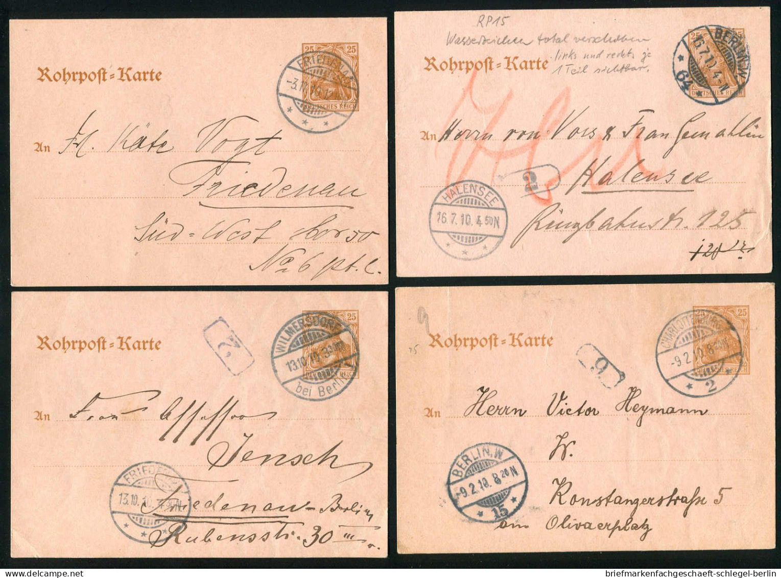 Berlin, 1909, RP 15, Brief - Other & Unclassified