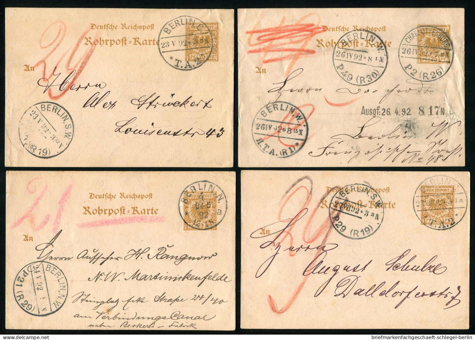 Berlin, 1892, RP 8, Brief - Other & Unclassified