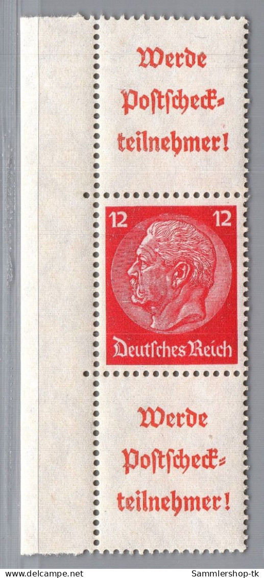 Dt. Reich Zusammendruck Michel-Nr. S196 Postfrisch - Se-Tenant