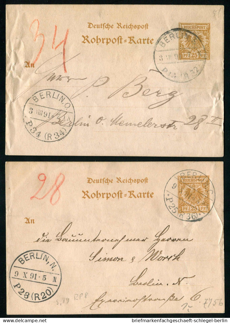 Berlin, 1891, RP 8, Brief - Other & Unclassified