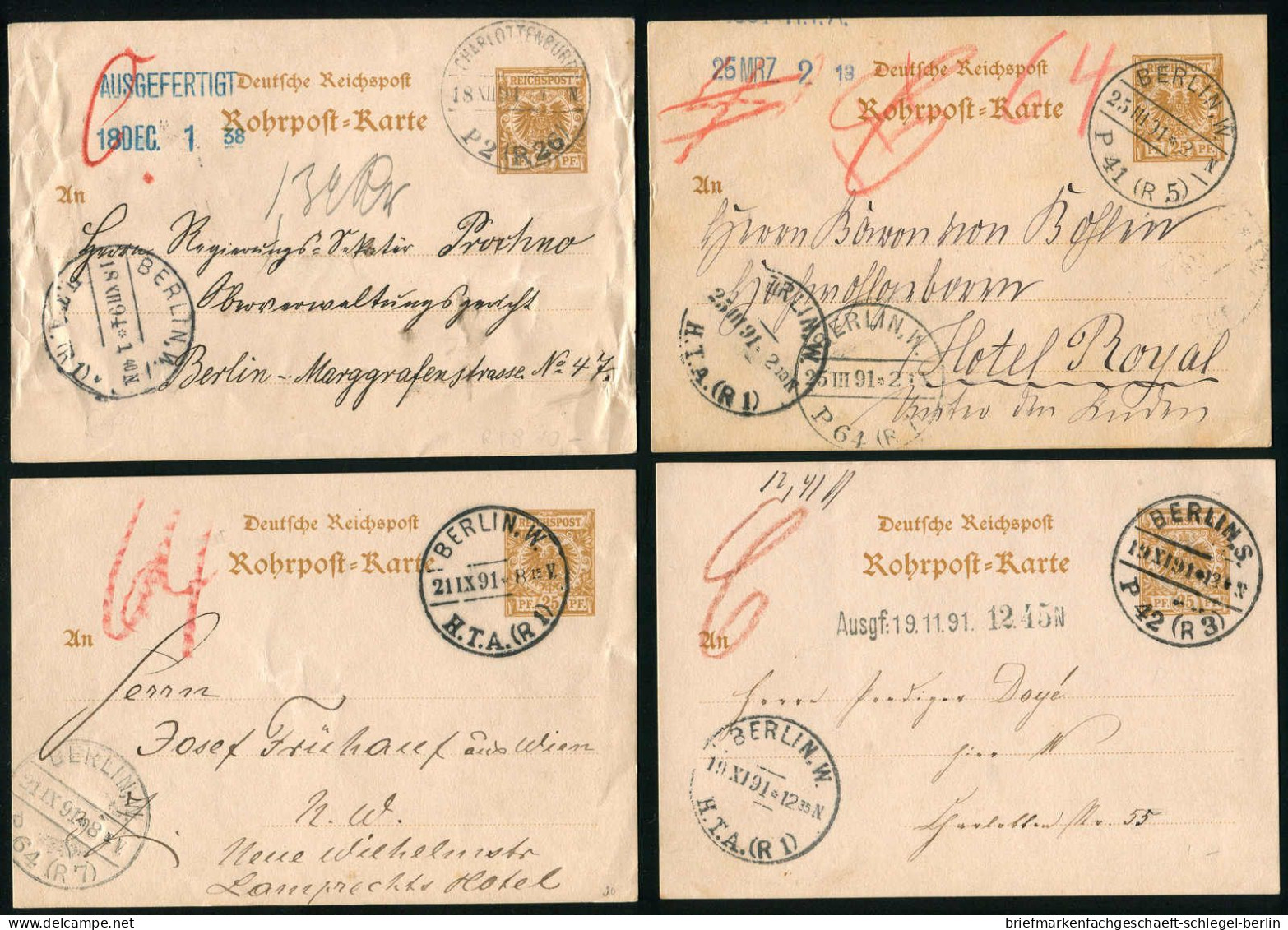 Berlin, 1891, RP 8, Brief - Other & Unclassified