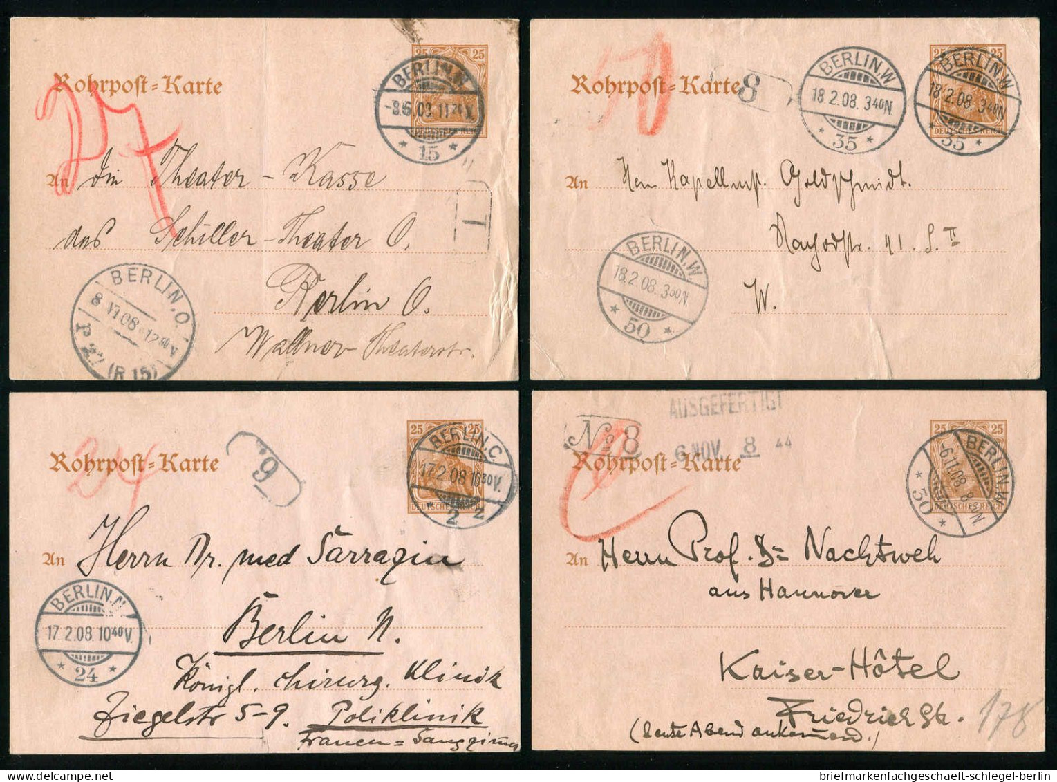 Berlin, 1908, RP 13, Brief - Other & Unclassified