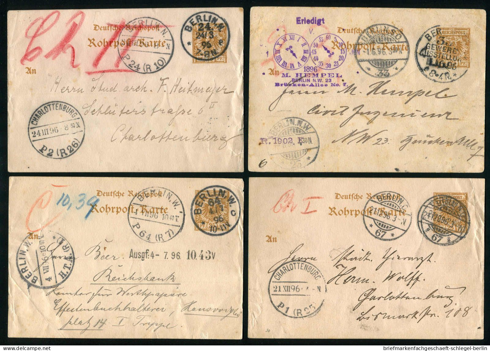 Berlin, 1896, RP 8, Brief - Other & Unclassified