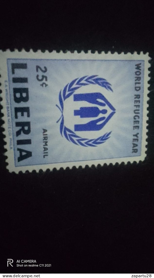 LİBERİA-1980-90         25   CENT      AİR MAİL        UNUSED - Liberia
