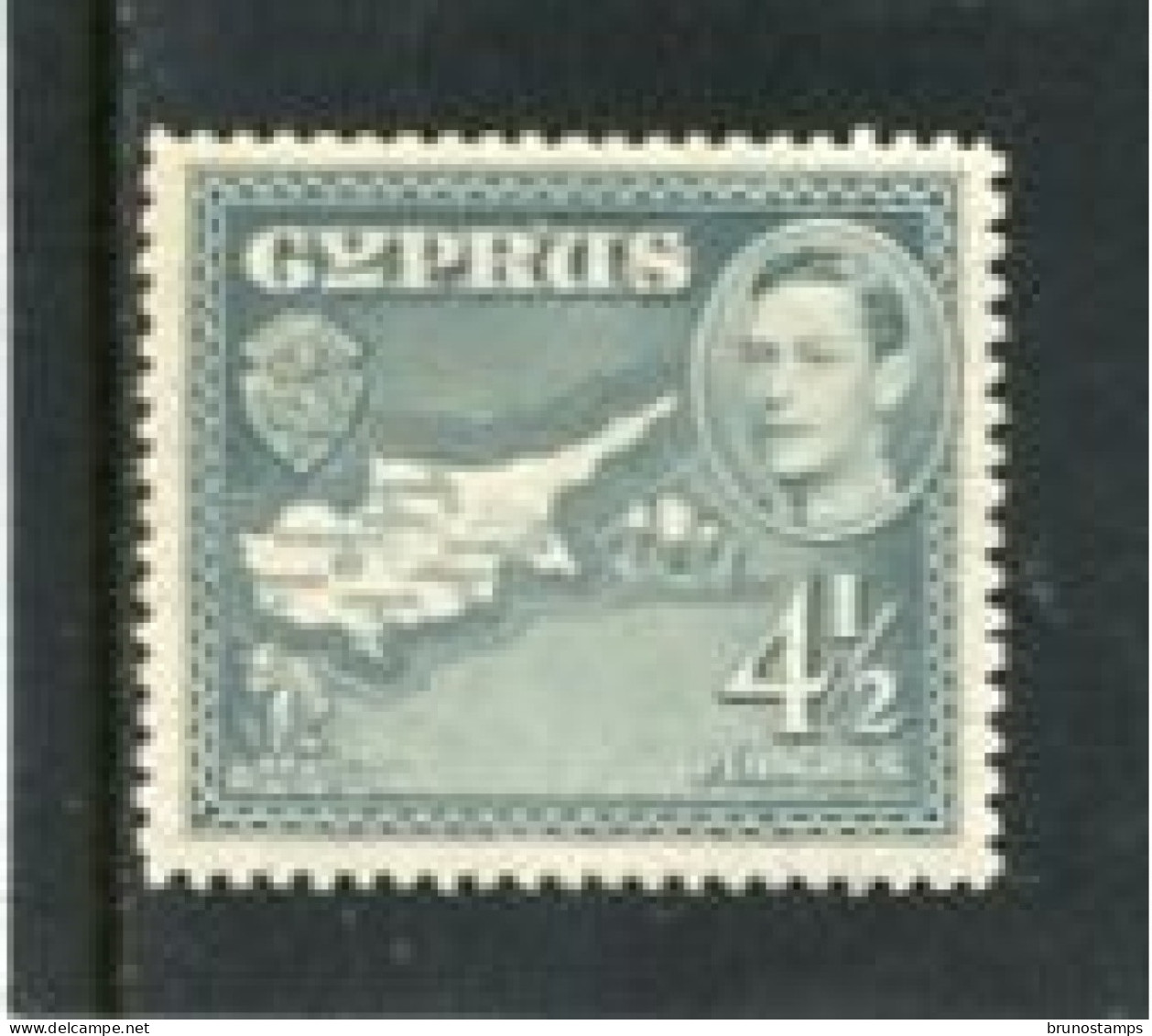 CYPRUS - 1938  GEORGE VI  4 1/2 Pi  MINT - Cyprus (...-1960)