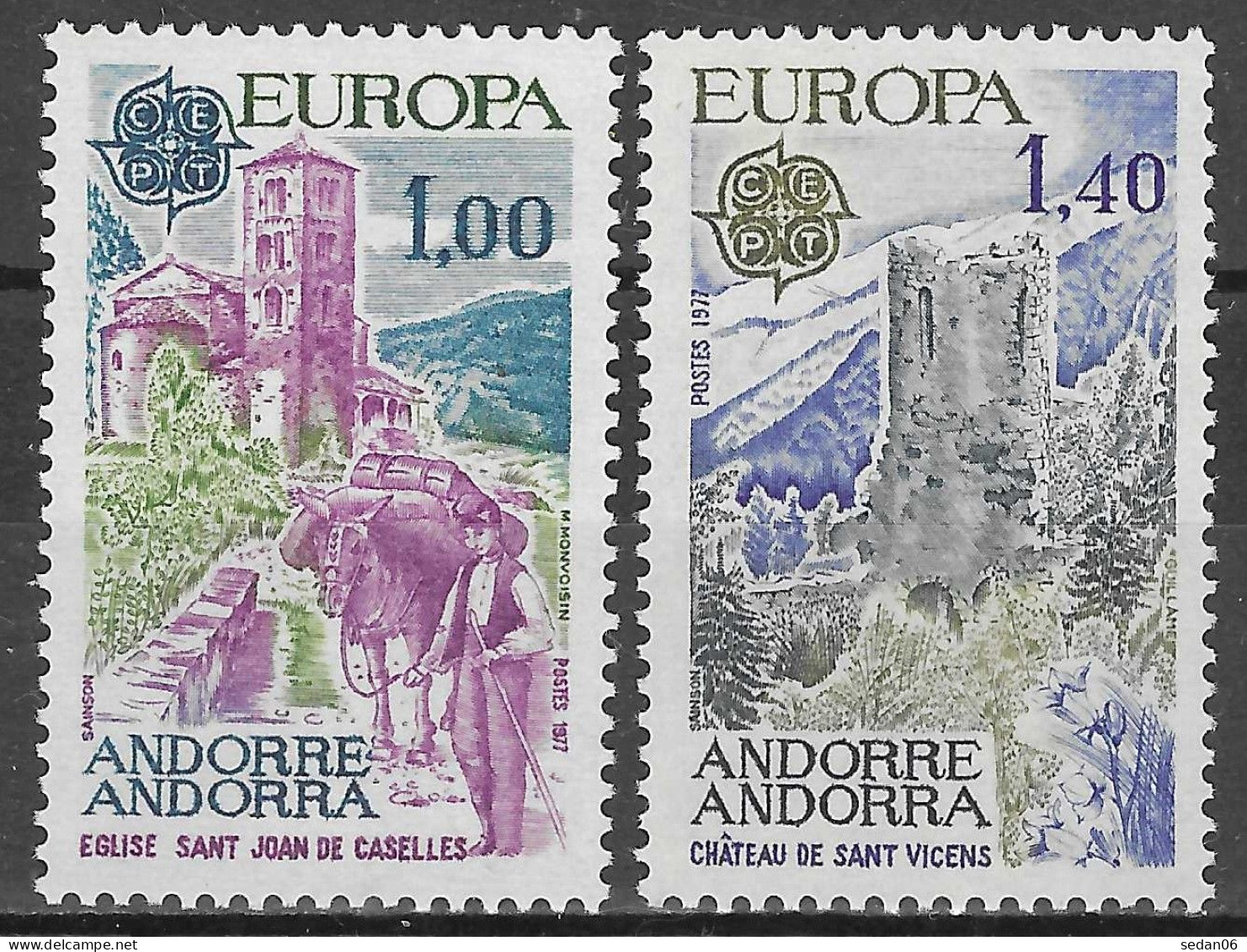ANDORRE FRANCAIS N°261/262** - Cote 22.00 € - Unused Stamps