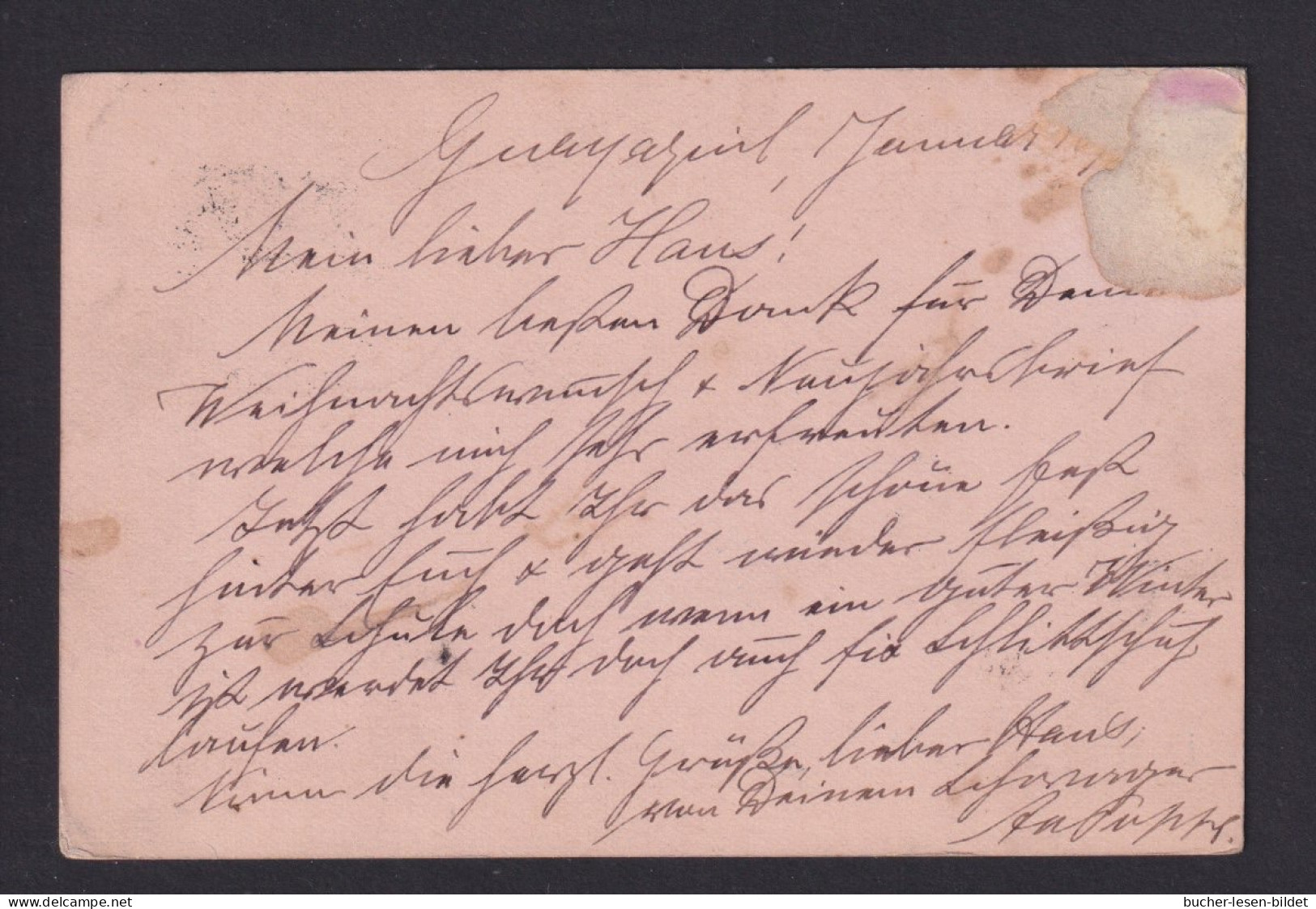 1890 - 3 C. Ganzsache Ab Guayaquil Nach Altona - Equateur