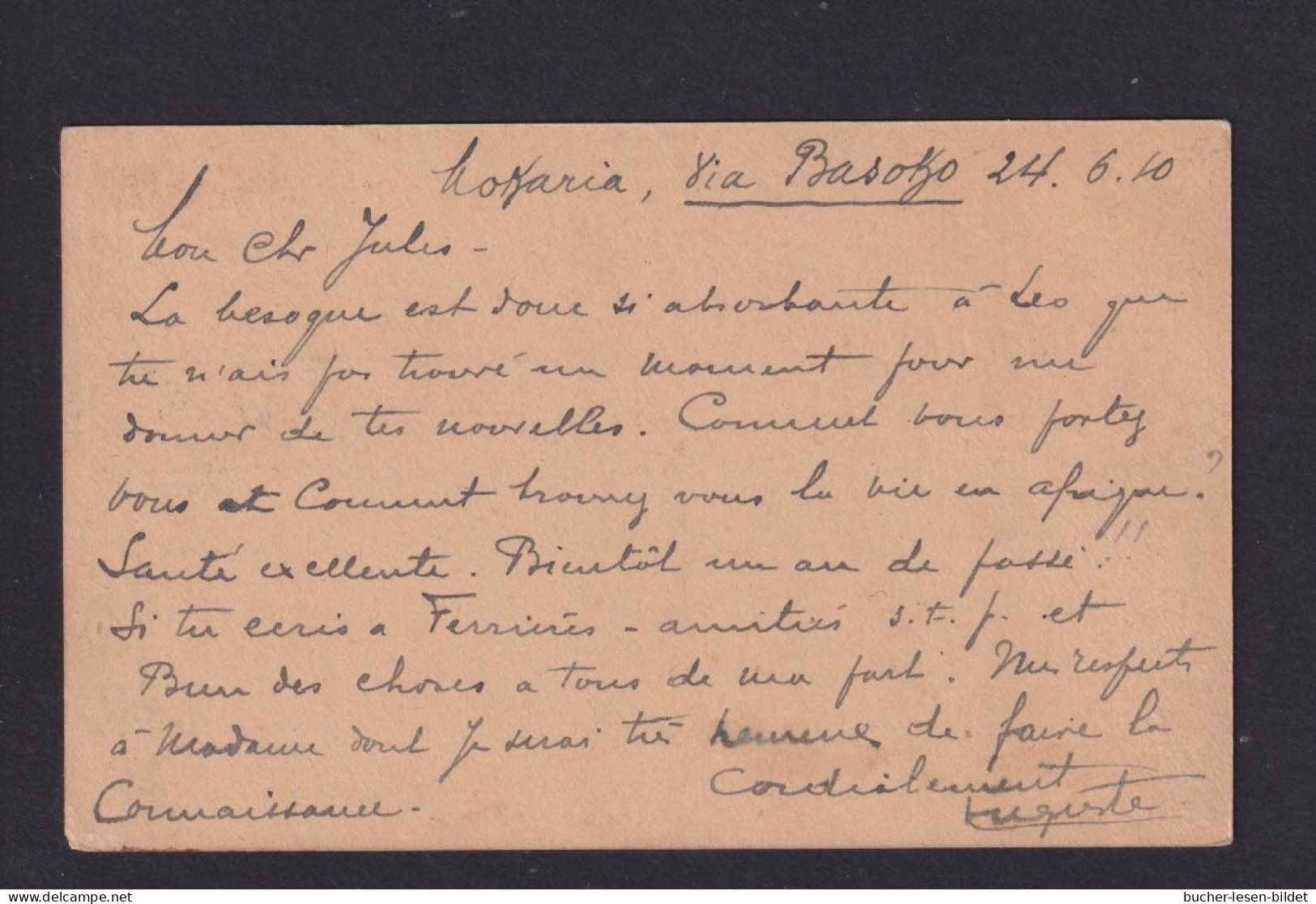 5 C. Überdruck-Ganzsache Aus BASOKO Nach Leopoldville - Cartas & Documentos