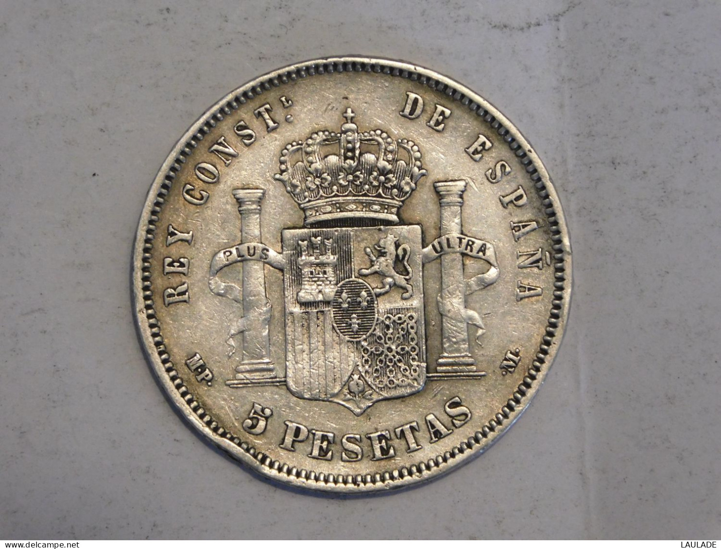 ESPAGNE 5 Pesetas 1885 - Silver, Argent - Other & Unclassified