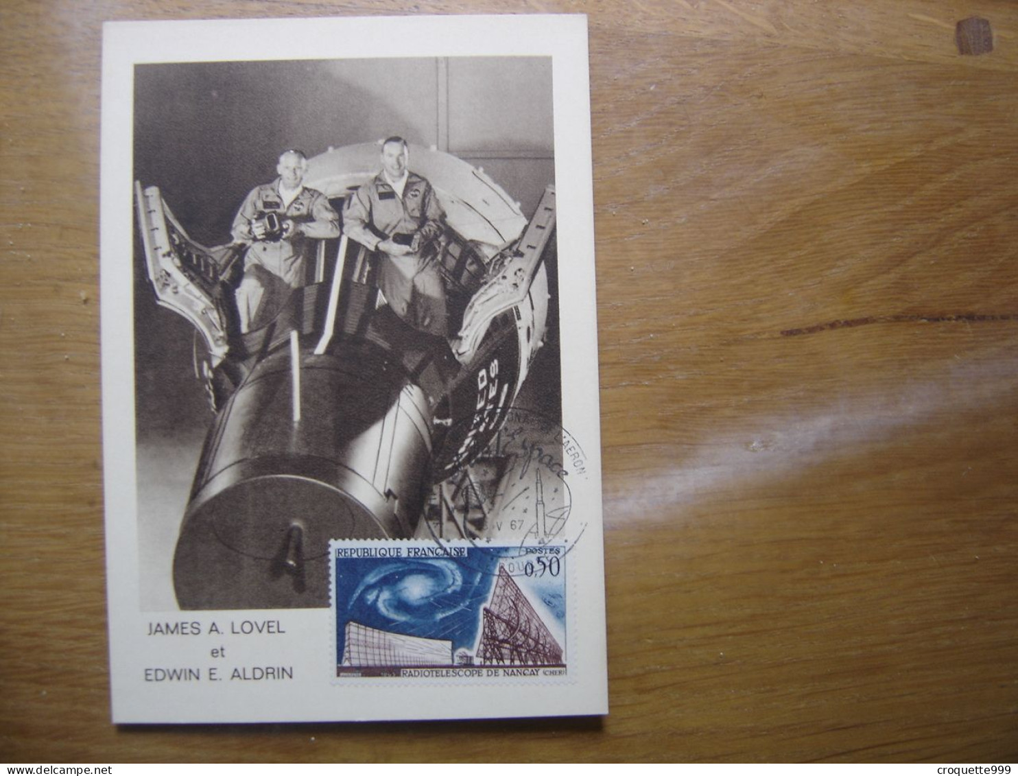 LOVEL ALDRIN Carte Maximum Cosmonaute ESPACE Salon De L'aéronautique Bourget - Colecciones