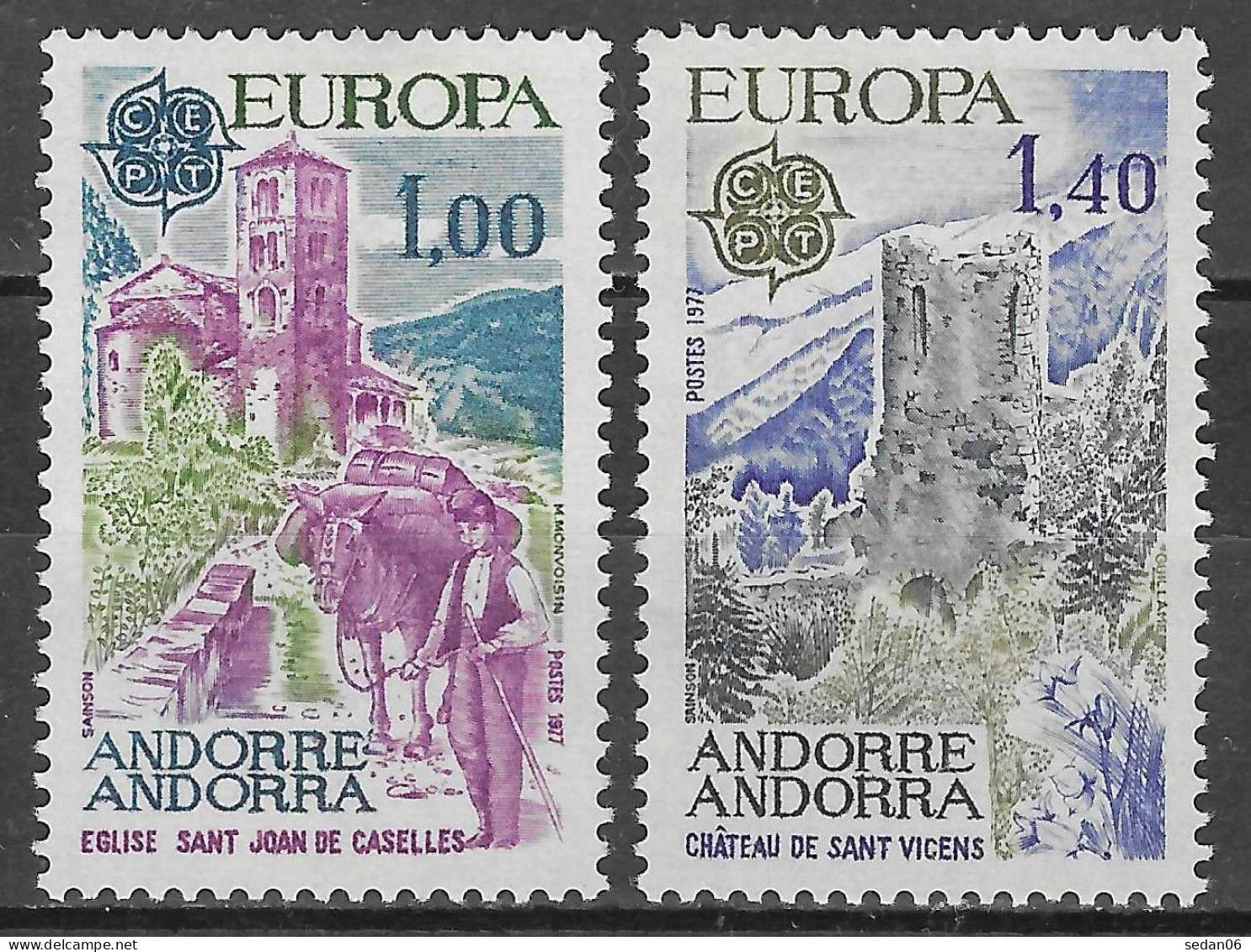 ANDORRE FRANCAIS N°261/262* - Cote 22.00 € - Neufs