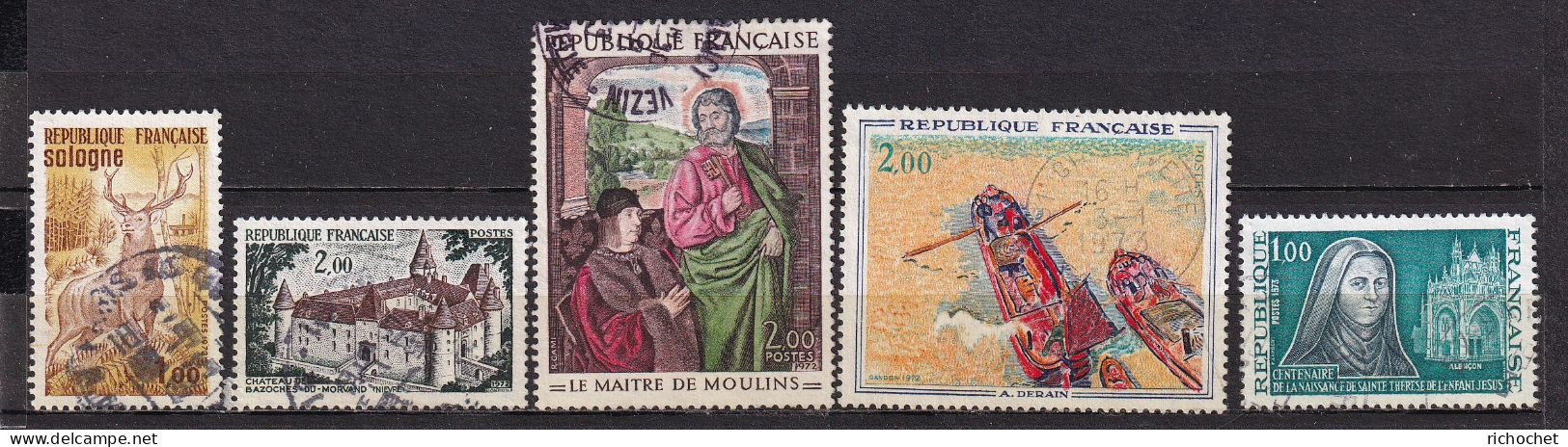 France  1725 + 1726 + 1732 + 1733 + 1737 ° - Used Stamps