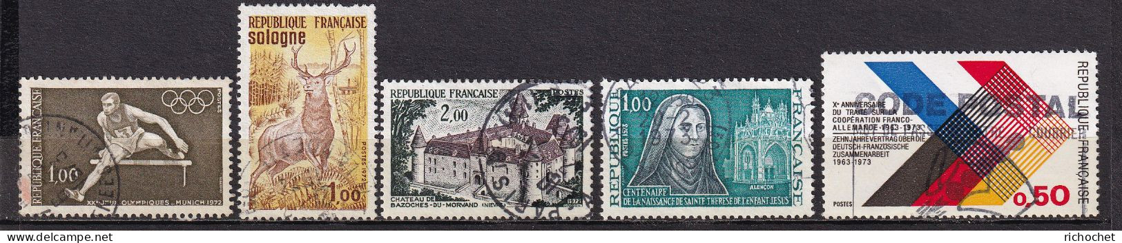 France  1722 + 1725 + 1726 + 1737 + 1739 ° - Oblitérés