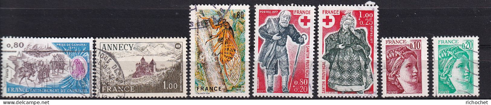 France  1932  + 1935 + 1946 + 1959 + 1960 + 1965 + 1967 ° - Used Stamps