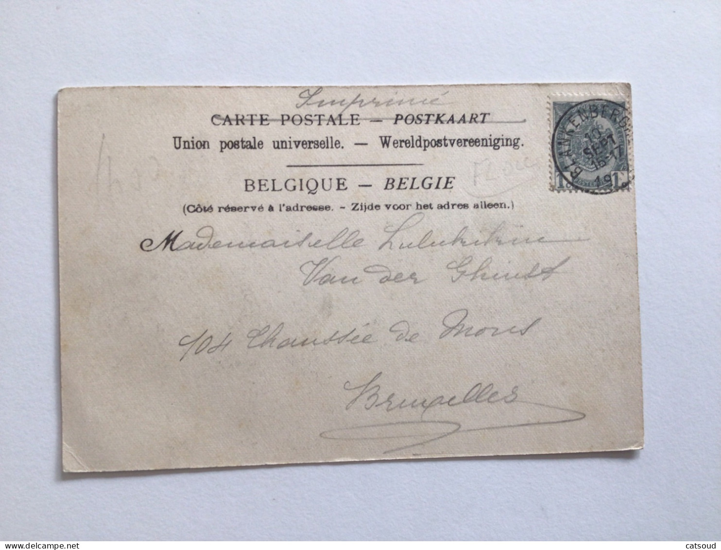Carte Postale Ancienne (1909) Blankenberghe Grand Hôtel Pauwels DHondt - Blankenberge