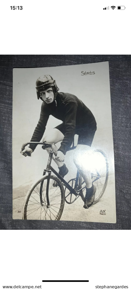 Carte Postale Georges Seres  Cyclisme AN Paris Numéro 30 - Cyclisme