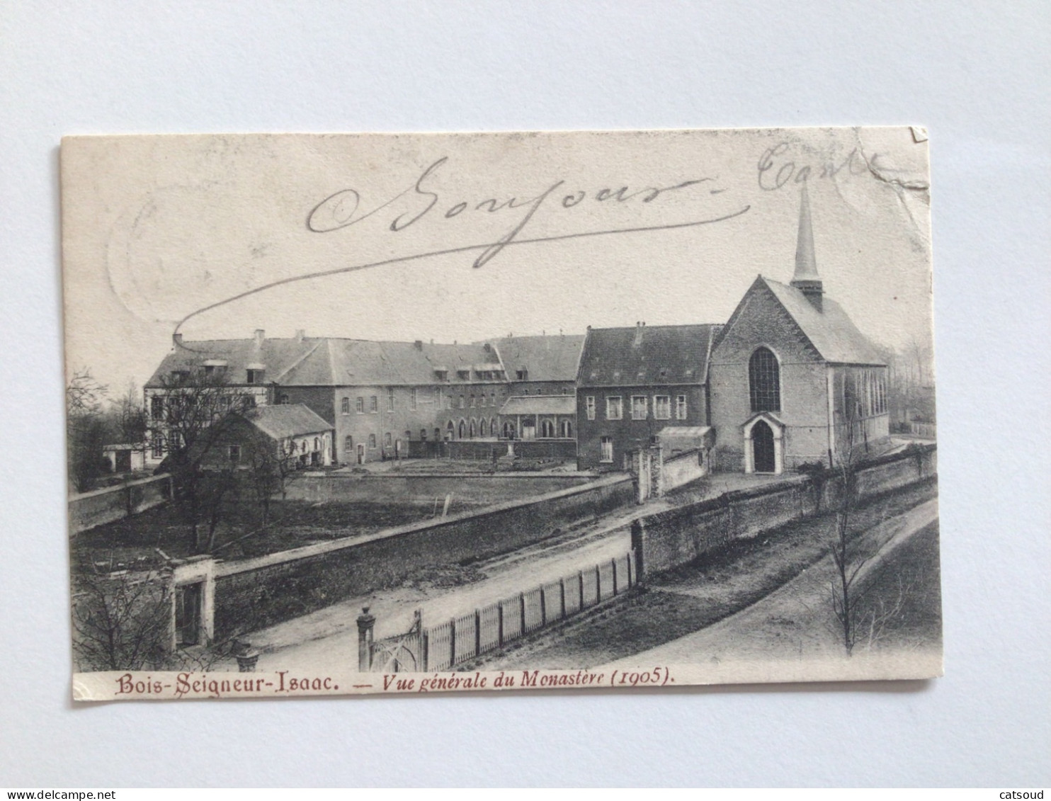 Carte Postale Ancienne (1905) Bois-Seigneur-Isaac Vue Générale Du Monastère - Braine-l'Alleud