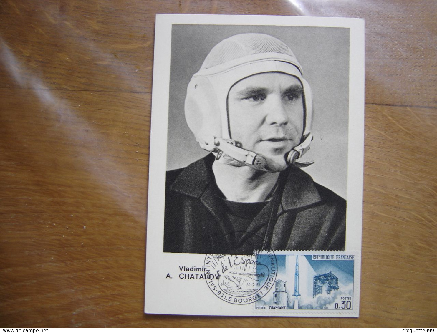 VLADIMIR CHATALOV Carte Maximum Cosmonaute ESPACE Salon De L'aéronautique Bourget - Collections