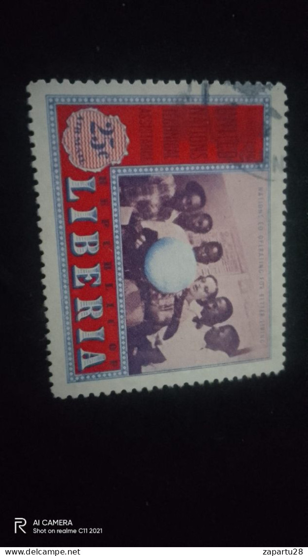 LİBERİA-1970-80         25   CENT            USED - Liberia