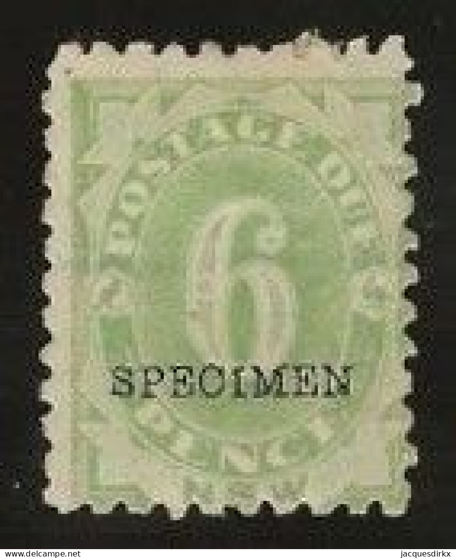 New South Wales      .   SG    .  D 6  Specimen    .   (*)      .     Mint Without Gum - Mint Stamps