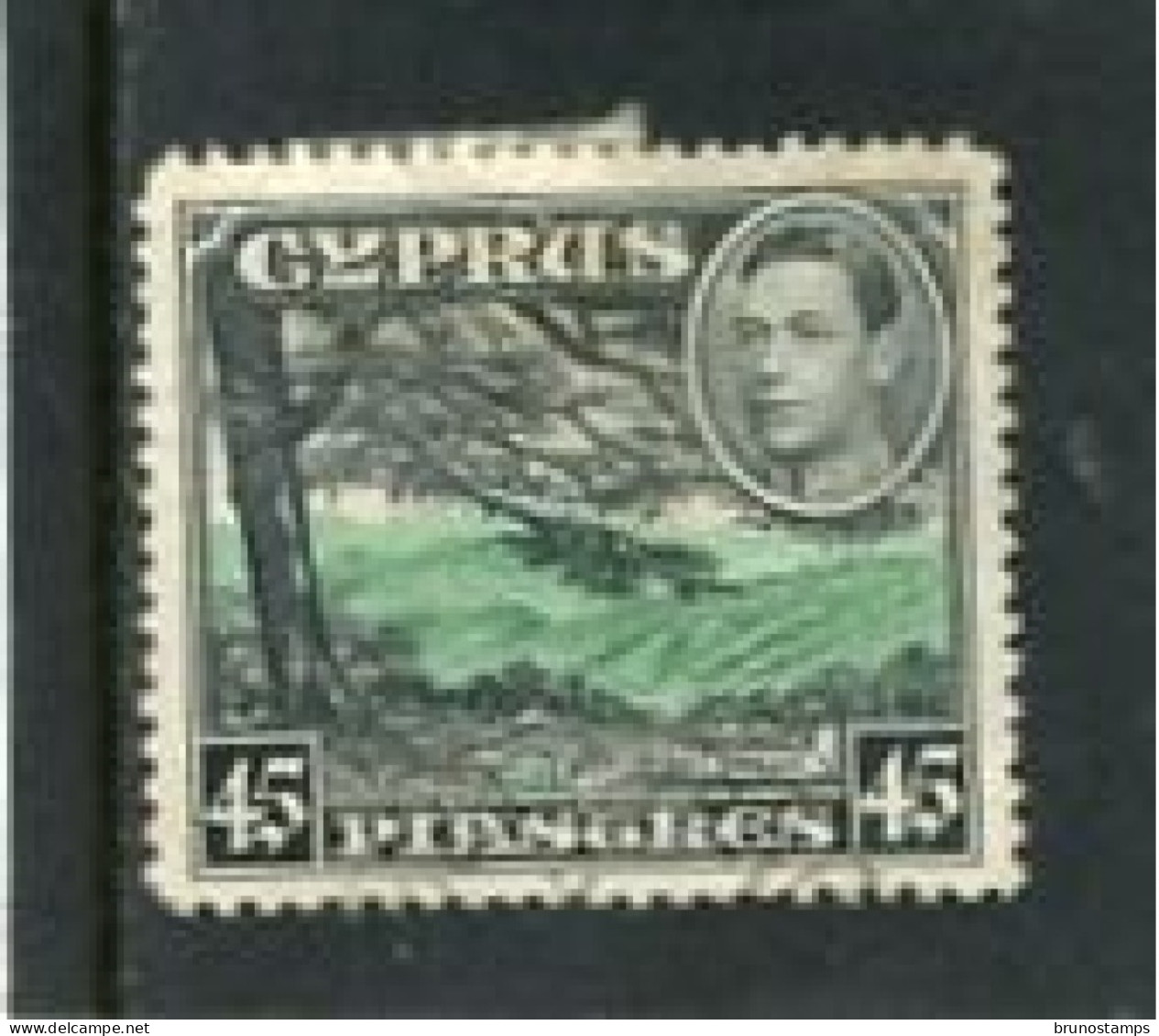 CYPRUS - 1938  GEORGE VI  45 Pi   FINE USED - Cyprus (...-1960)