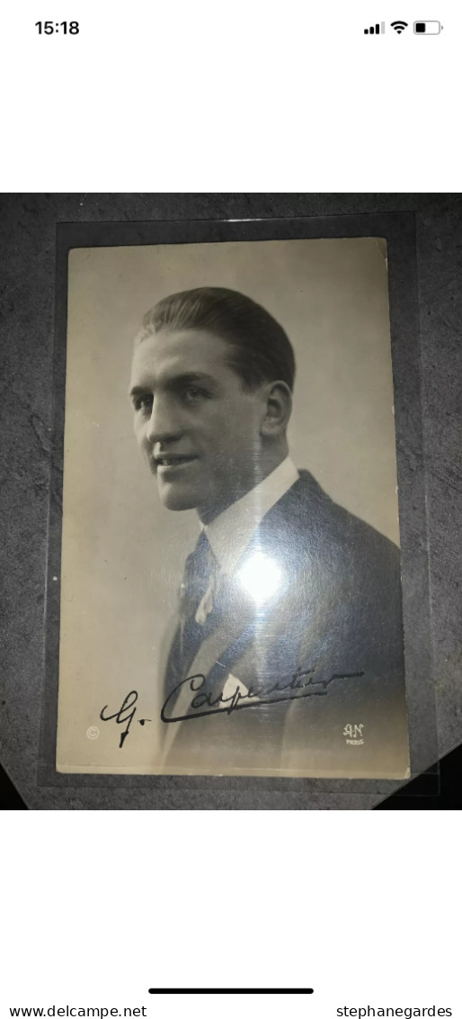 Sports -AN Paris 1921 N 10- Boxe - Georges Carpentier - Avec Autographe Imprimé - Boxe