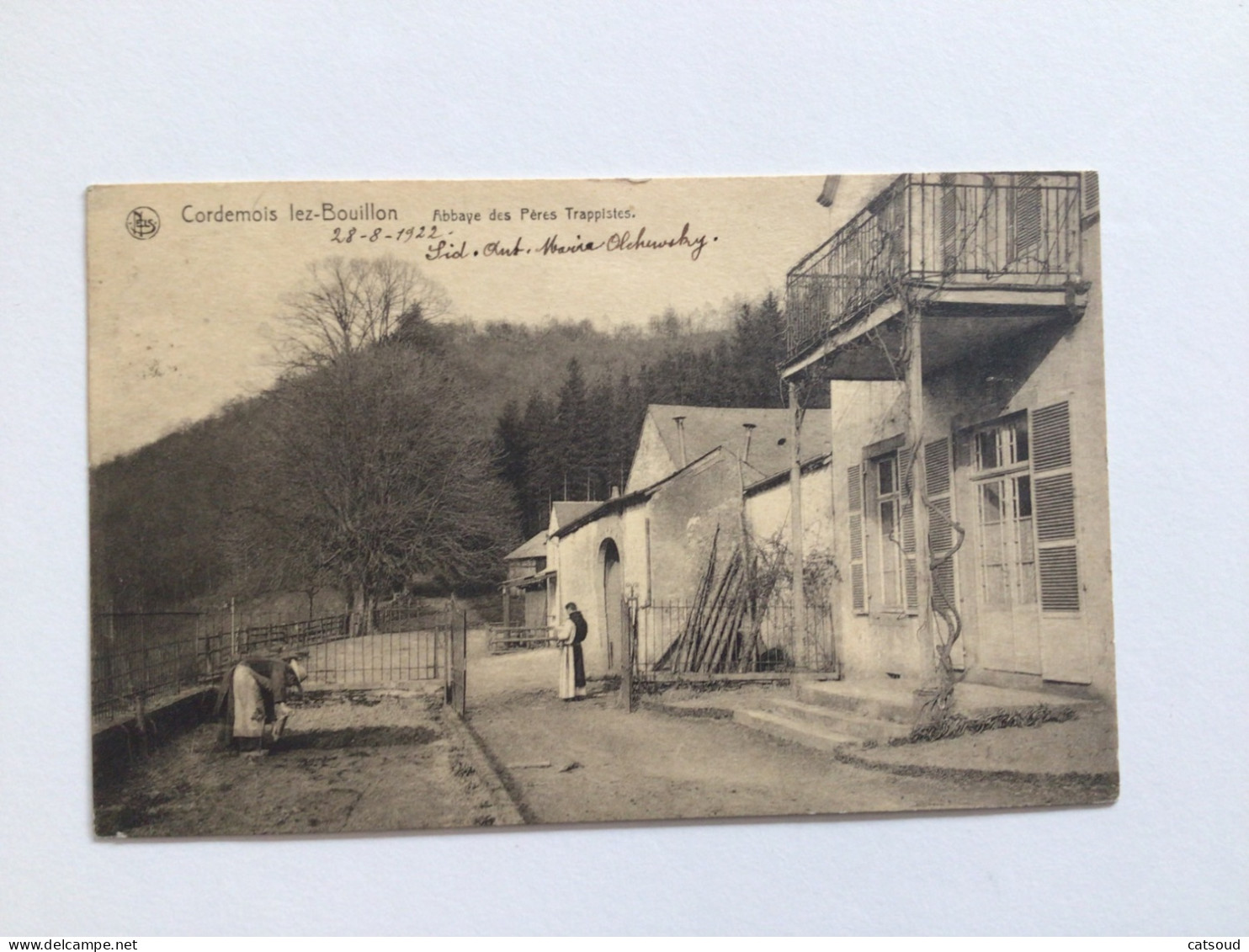 Carte Postale Ancienne (1922) Cordemois Lez-Bouillon Abbaye Des Pères Trappistes - Bouillon