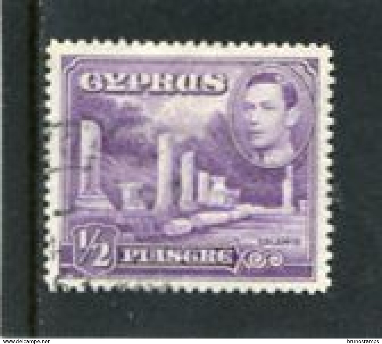 CYPRUS - 1951  GEORGE VI  1/2 Pi   FINE USED - Zypern (...-1960)