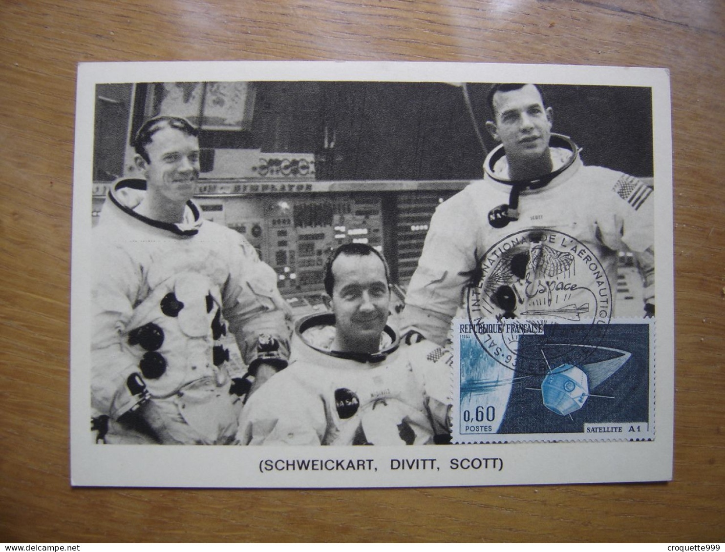 SCHWEICKART DIVITT Carte Maximum Cosmonaute ESPACE Salon De L'aéronautique Bourget - Collections