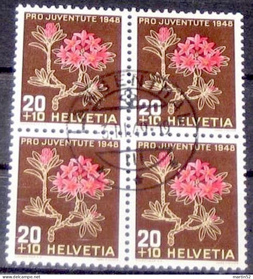 Schweiz Suisse Pro Juventute 1948: Zu WI127 Mi 516 Yv 469 "Alpenrose Rhododendron" Mit ⊙ LANGENTHAL 3.III.49 (CHF 12.00) - Used Stamps