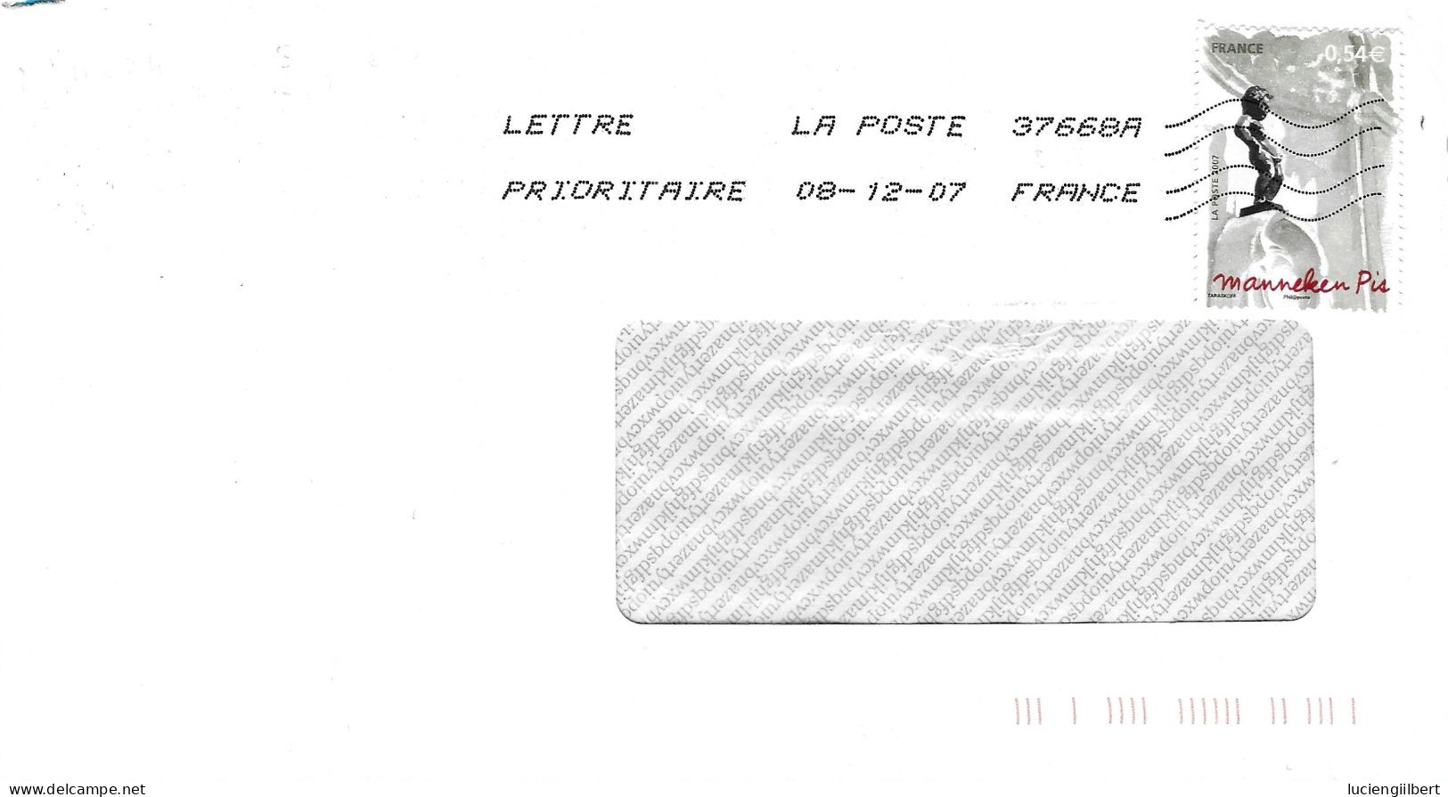 TIMBRE N° 4075  -  MANEKEN PIS - AU TARIF DU 1 10 06 AU 28 2 08  -  SEUL SUR LETTRE  -  2007 - Tarifs Postaux