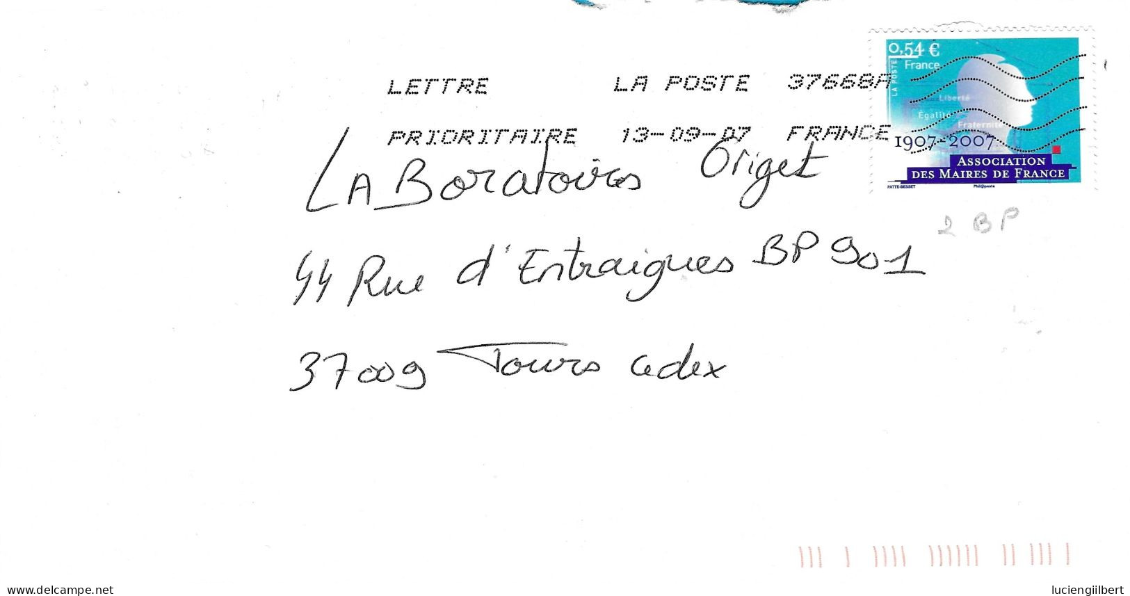 TIMBRE N° 4077  -  ASSOCIATION DE AIRES DE FRANCE - AU TARIF DU 1 10 06 AU 28 2 08  -  SEUL SUR LETTRE  -  2007 - Tarifs Postaux