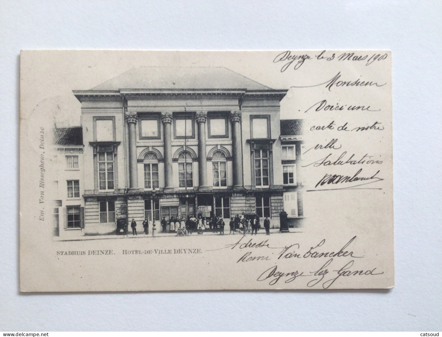 Carte Postale Ancienne (1901) Deinze Stadhuis - Hotel-de-Ville De Deynze - Deinze