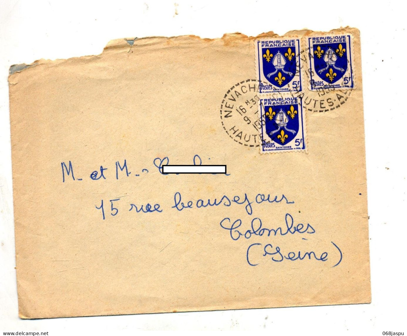 Lettre Cachet Navache Sur Saintonge - Manual Postmarks