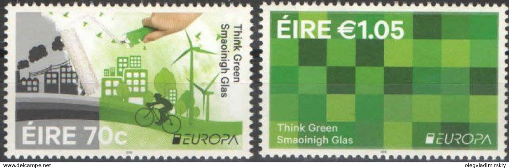 Ireland Irland Irlande 2016 Europa CEPT Think Green Set Of 2 Stamps MNH - 2016
