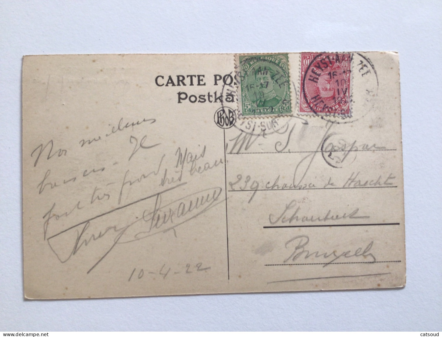 Carte Postale Ancienne (1922) Duinbergen Hôtel Pauwels Et La Digue - Knokke