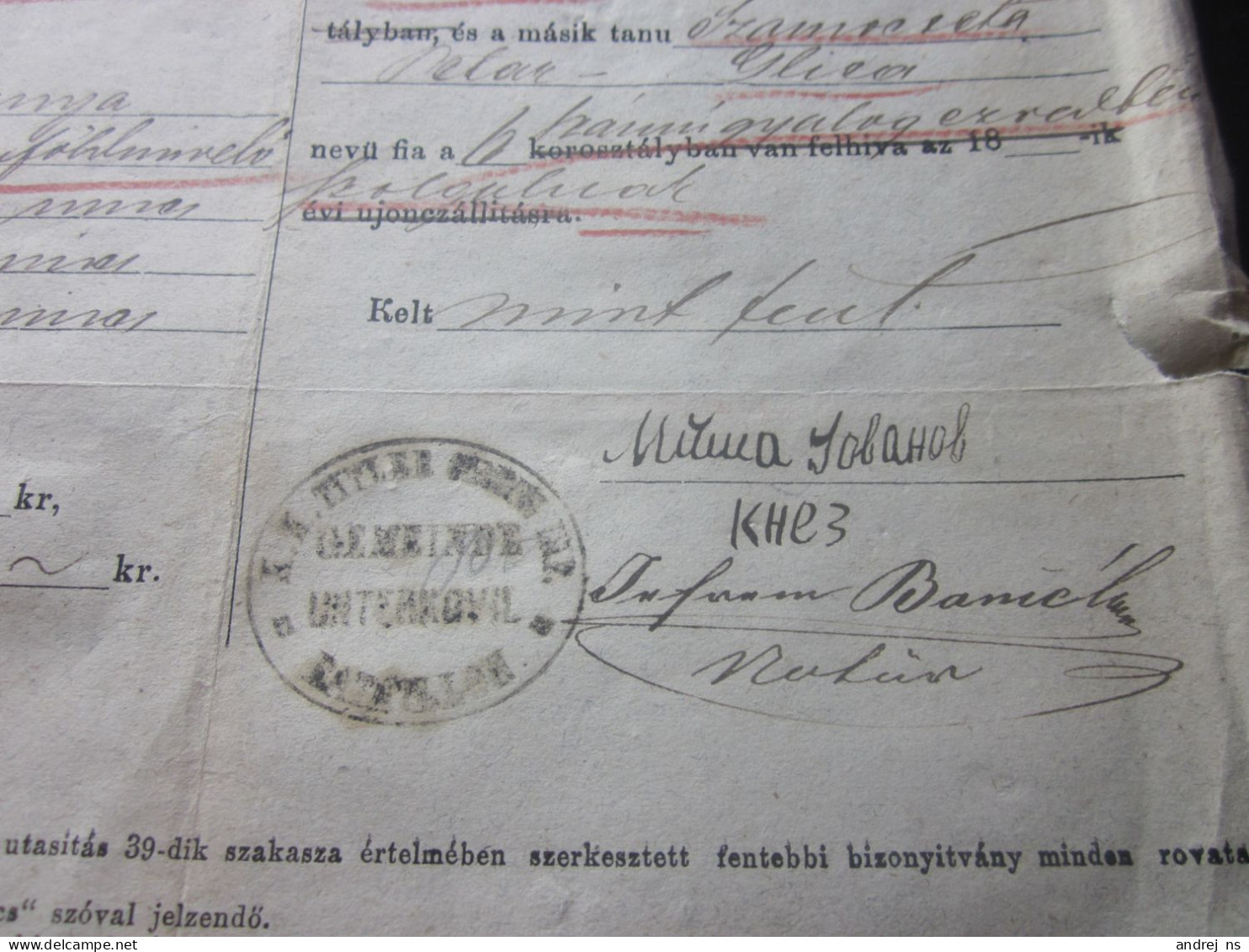 Also Kovilj Kovilj 1874 Knez Misa Jovanov Signatures The Prince's Signature On The Contract For The Sale Of 27 Juger Jug - Historical Documents