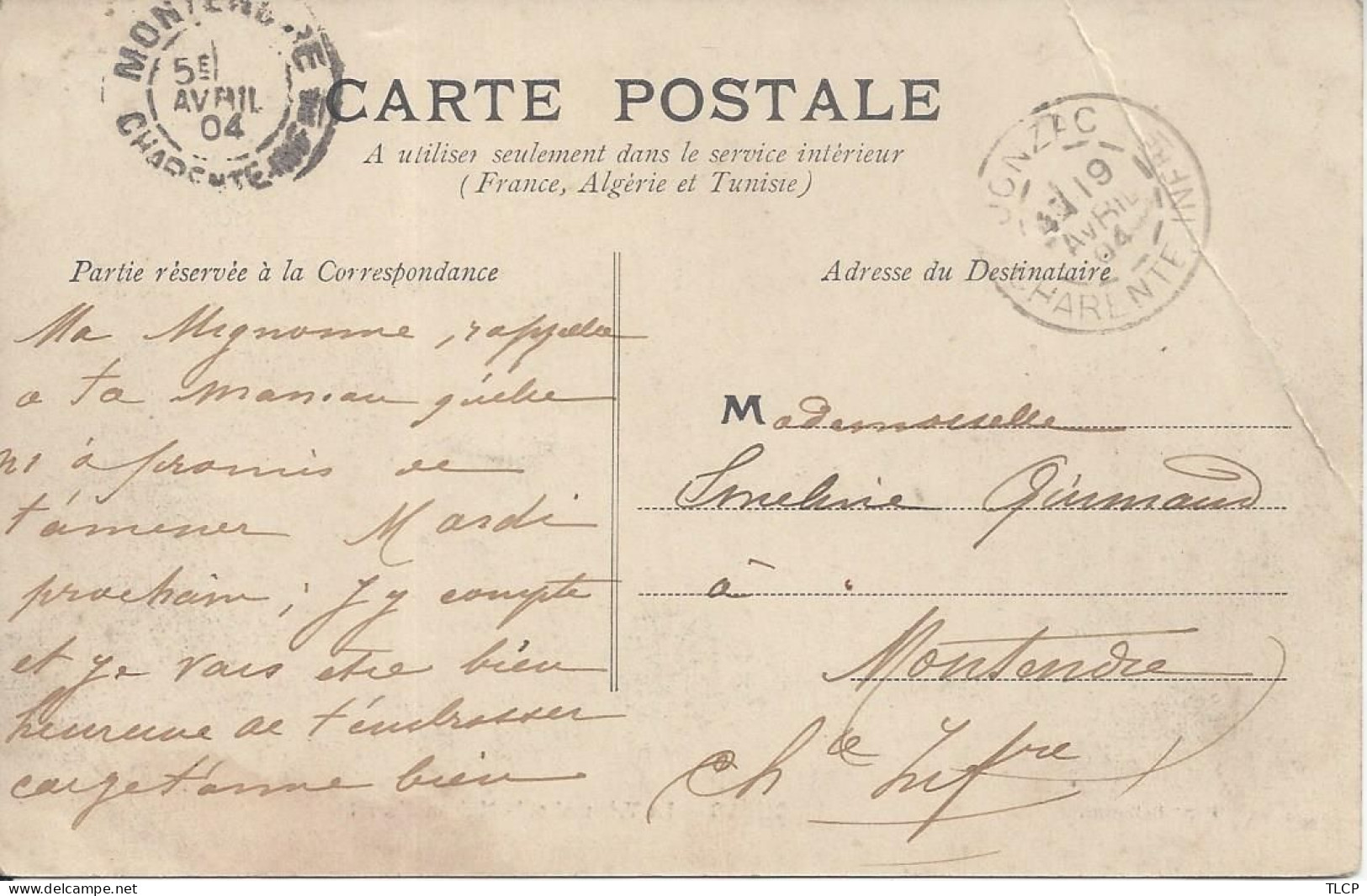 CPA France   CP France  Nouvelle Aquitaine 17 Charente Maritime  Jonzac  Le Tribunal Et La Maison D’arrêt  5 Avril 1904 - Jonzac