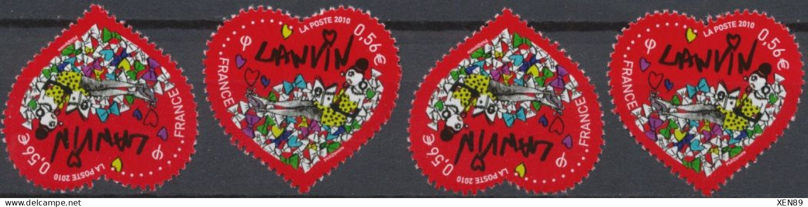 2010 - 4432A - Saint-Valentin - Cœurs 2010 De La Maison De Couture Lanvin - Unused Stamps